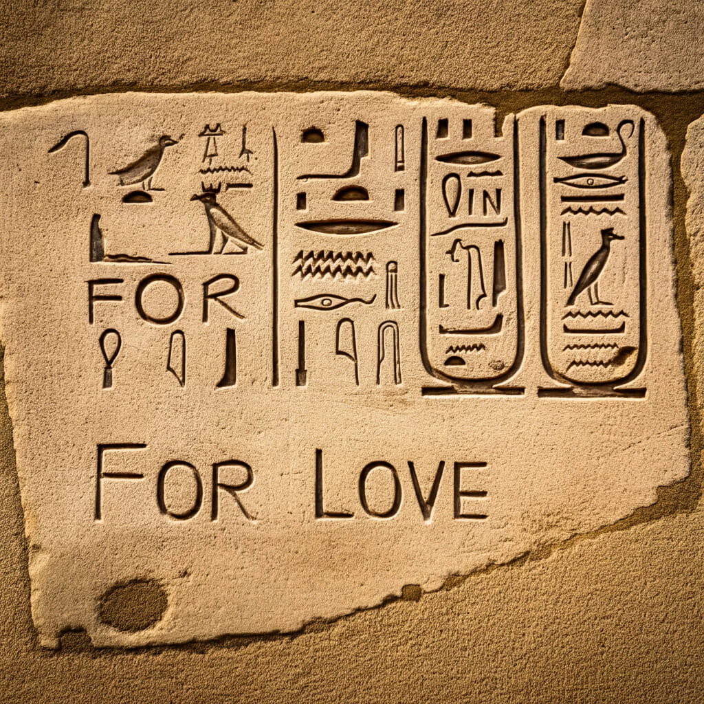 The Language Of Egyptian Hieroglyphics For Love