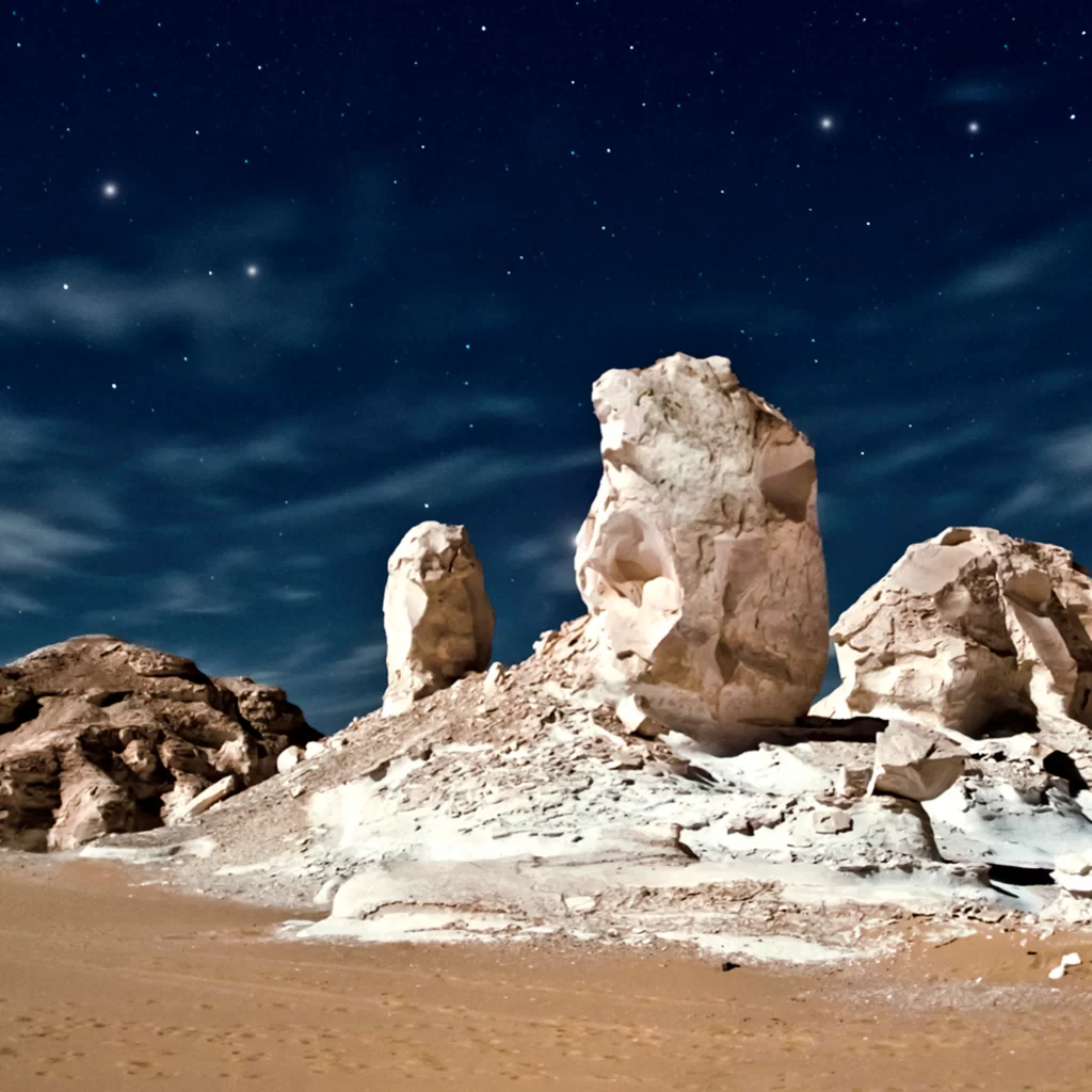 White Desert National Park at Night